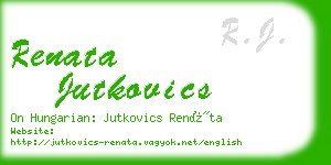renata jutkovics business card